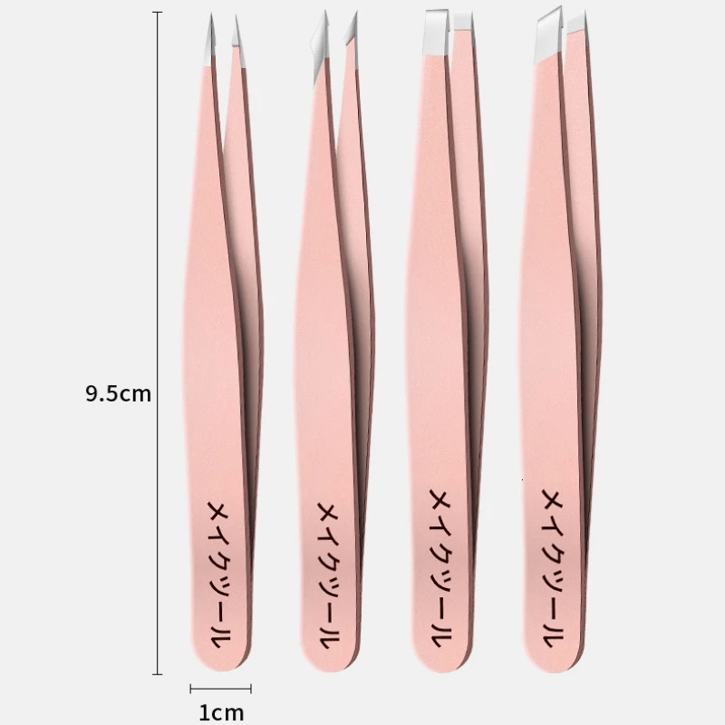 Precision Stainless Steel Tweezers For Eyebrow Hair Hair Removal Splinter Blackhead Slant Tip Angle Tip Pointed Tip 240626