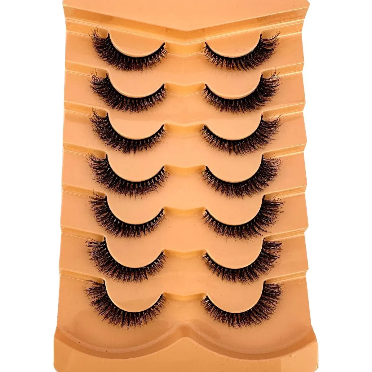7 Pairs Lashes 3D Mink Fluffy Eyelashes Short Lasting Thick Wispy Natural Lashes Dramatic Volume Lashes Extension Thick Long 240625