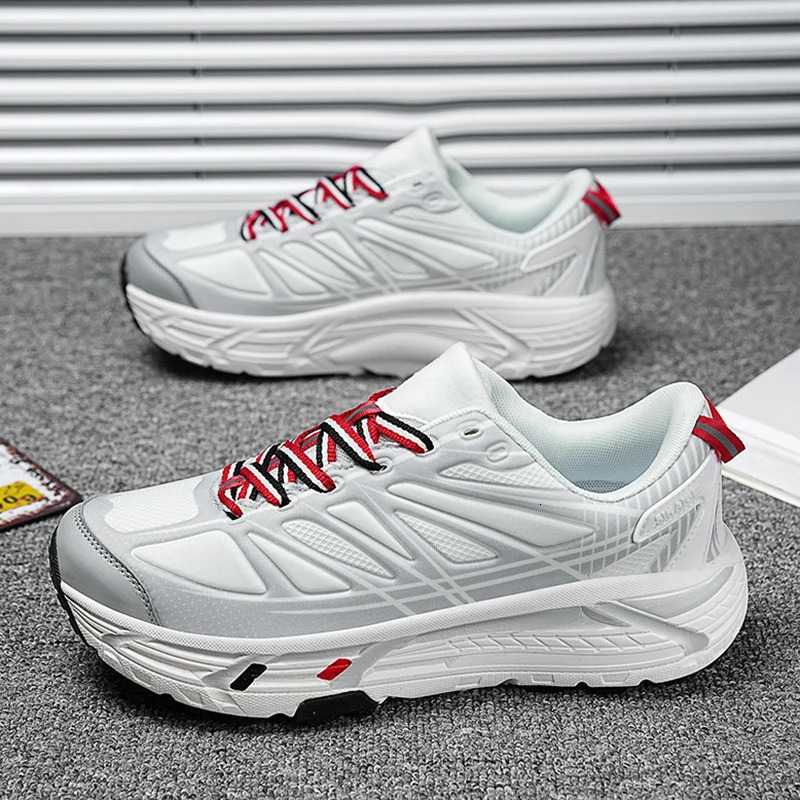 Thick Soled Lightweight Running Shoes for Men Non-Slip Walking Sneakers Lace-Up Tennis Cozy Sports Shoes Classic Style 240625