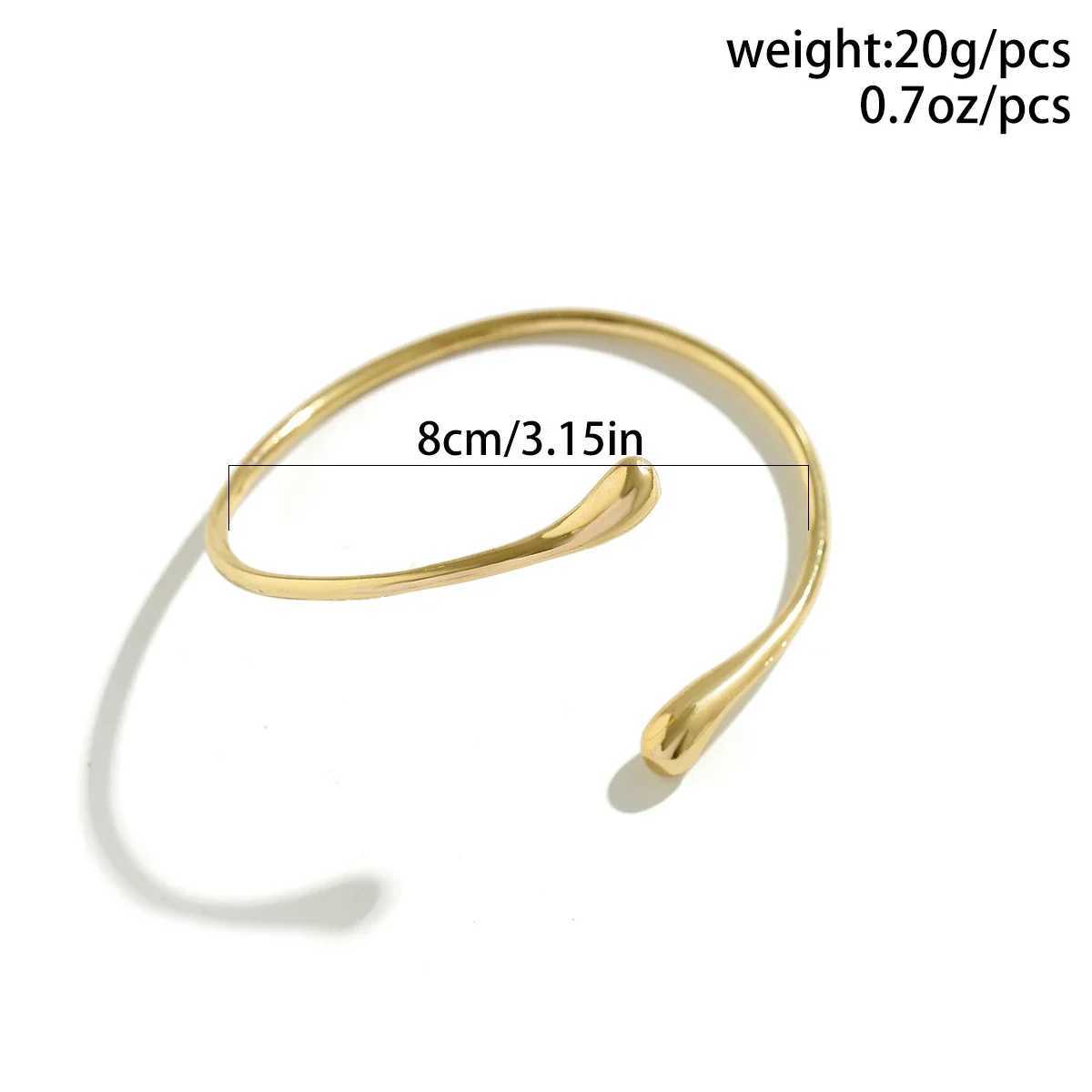 Bangle New Trendy Geometric Twisted Cuff Bracelet On The Upper Arm for Women Water Drop Shape Bangles Adjustable Jewelry Party Girls