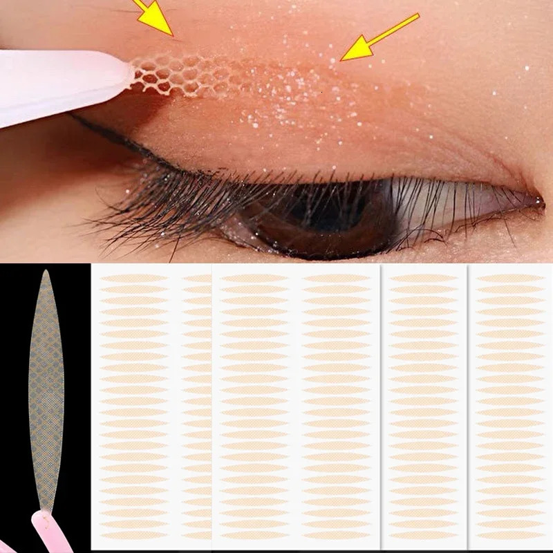 Invisible Eyelid Sticker Double Eyelid Stickers Transparent Self Adhesive Mesh-Lace Eye Tape Sticker Ladies Eye Makeup Tools 240626