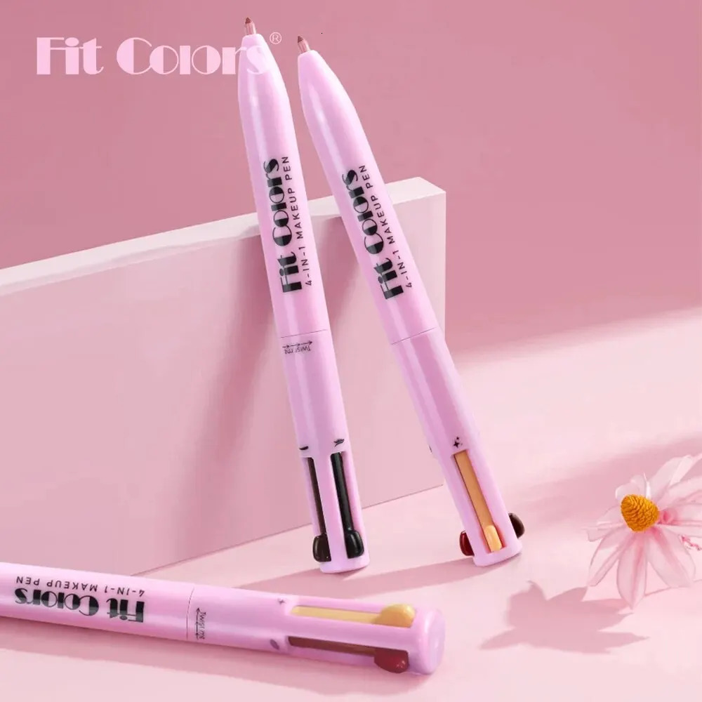Multifunctional Makeup Pen Eyeliner Lip Liner Eyebrow Pencil Highlighter Eyeshadow Pen 4in1 240625