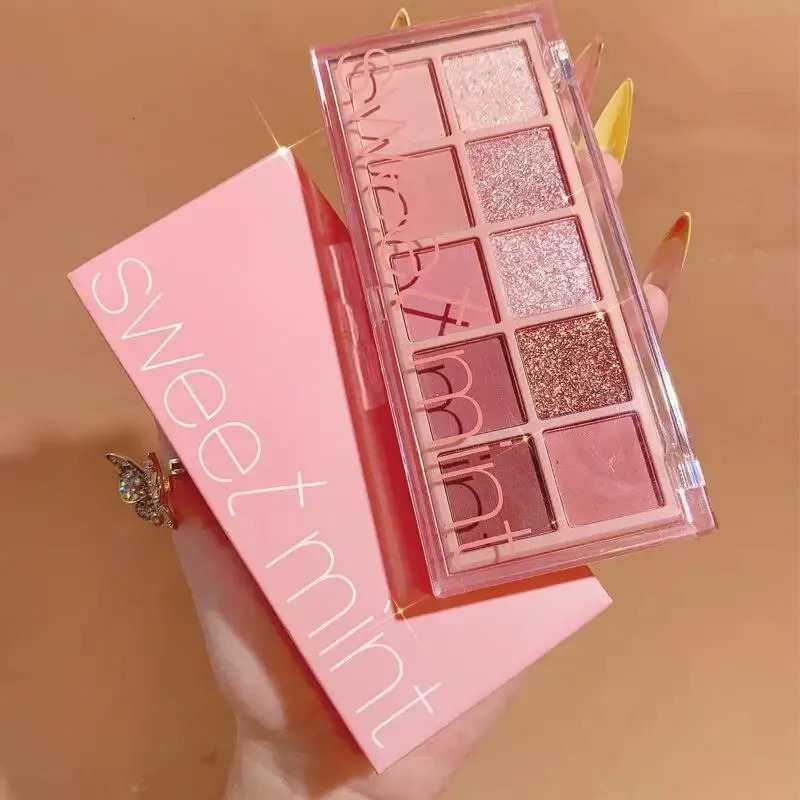 10 Color Eyeshadow Palette Shimmer Matte Makeup Palette Glitter Soft Brown Eyeshadow Eye Pigment Long Lasting Cosmetics 240625