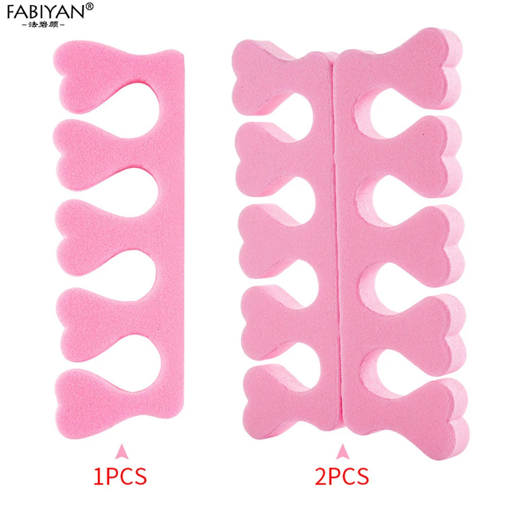 PinkSet Soft Foam Sponge Toe Separators Finger Separator Dividers Nail Art Manicure Pedicure Nail Gel Tools 240625