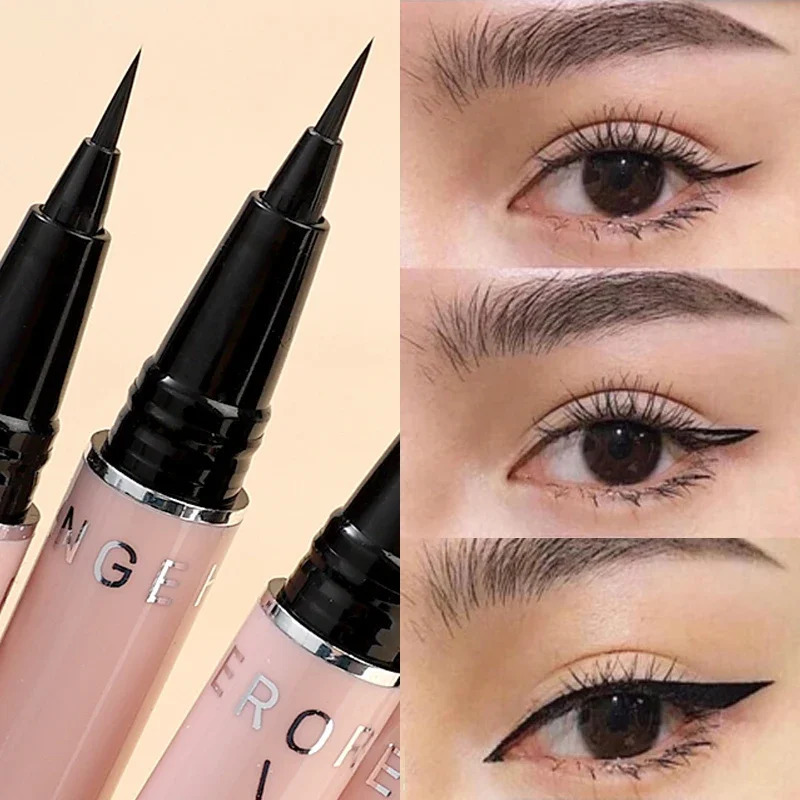 Ultra-thin Waterproof Liquid Eyeliner Korean Makeup for Women Quick Dry Smooth Eye Liner Long Last Lower Eyelash Pen Cosmetics 240625