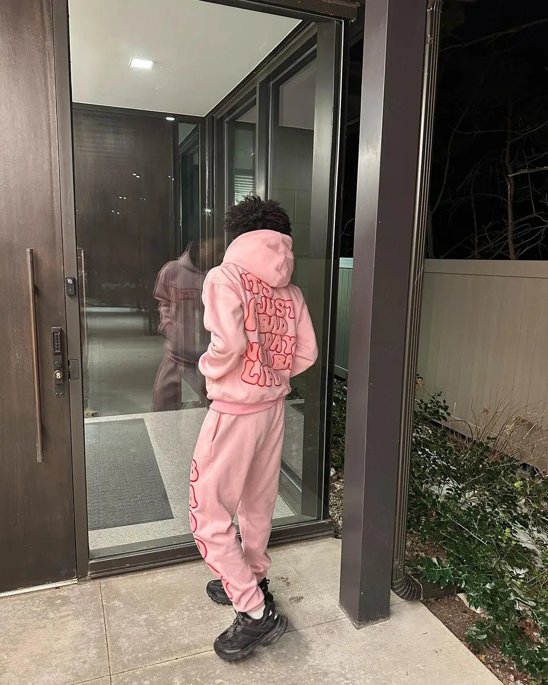 Y2K Korean Style Pink Pant Sets Men Women Sweatshirt Clothes High Waist Casual Hoodie Loose Harajuku Fashion Streetwear Trousers 240626