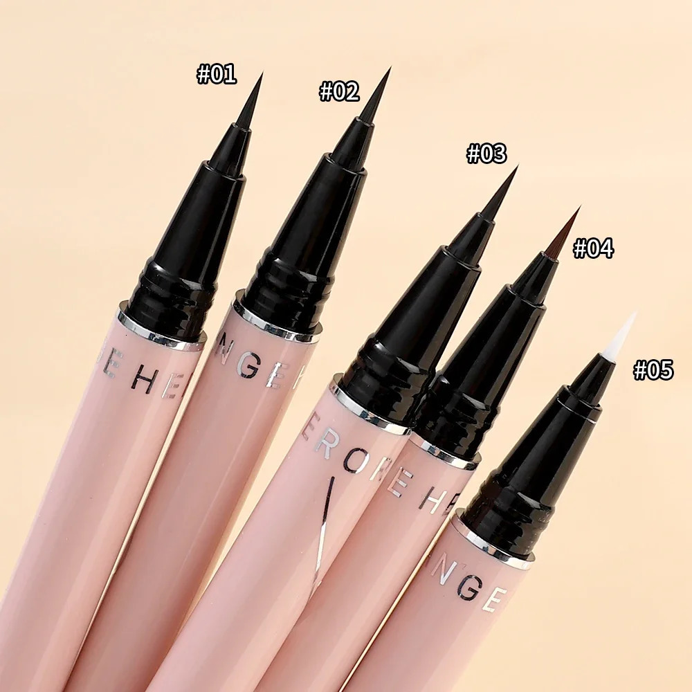 Ultra-thin Waterproof Liquid Eyeliner Korean Makeup for Women Quick Dry Smooth Eye Liner Long Last Lower Eyelash Pen Cosmetics 240625