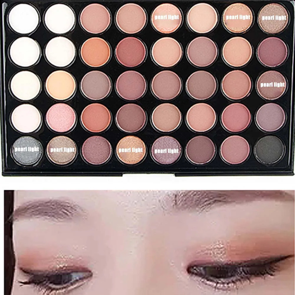 40 Color Eyeshadow Palette Womens Makeup Pigments Earth Color Waterproof Long Lasting Eyeshadow Matte Powder Makeup Tools 240625