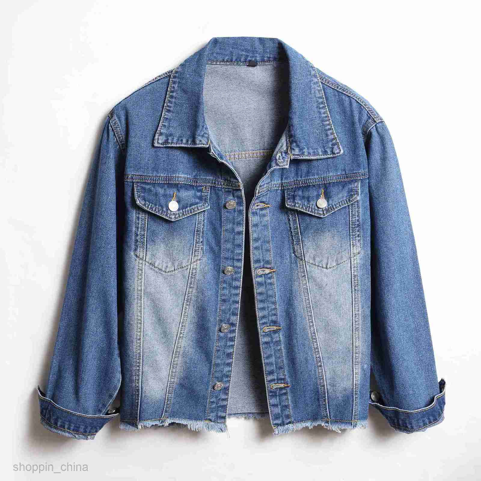 Women Jackets Coats spring and Autumn New Street women's jeans short loose casual jacket