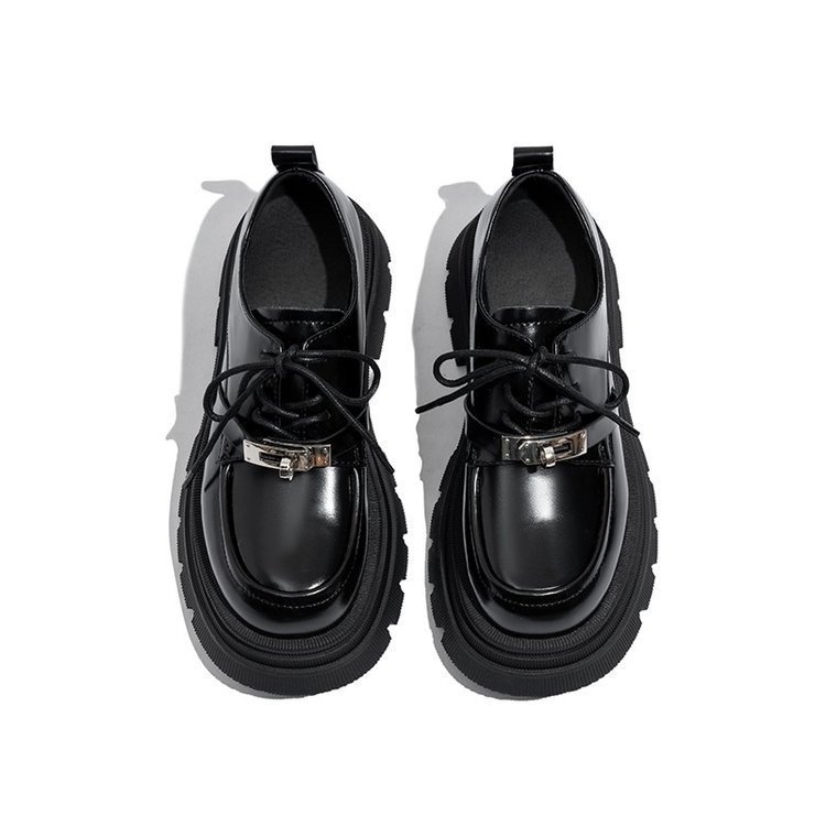 Thick-soled classic small leather French platform loafers women's 23 new autumn Mary Jane single shoes