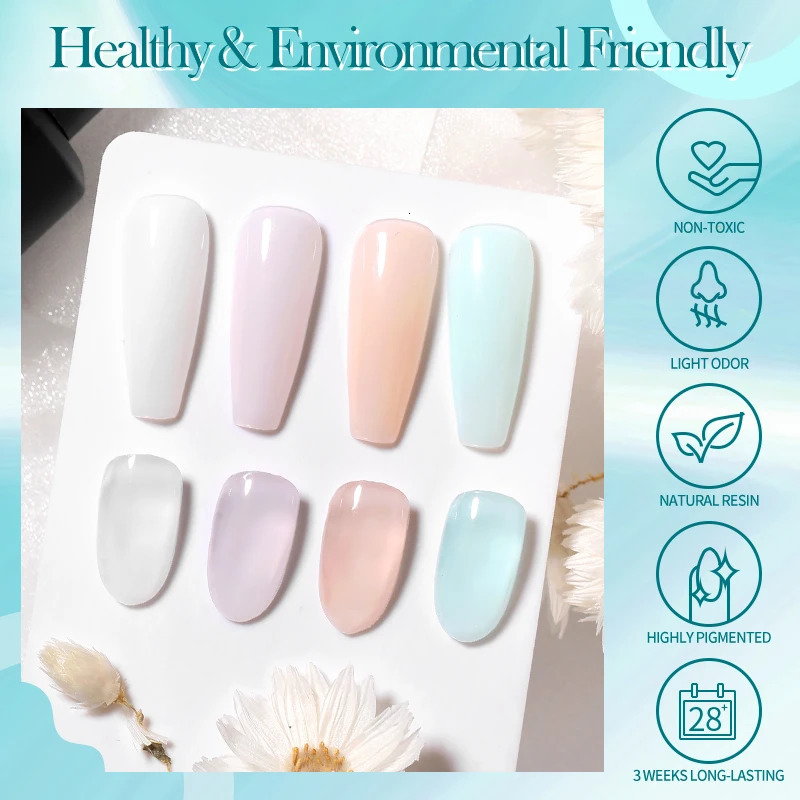 Emulsion gel Rubber based gel nail polish 15ml Russian self dimming nude soap semi anent UV gel 240625