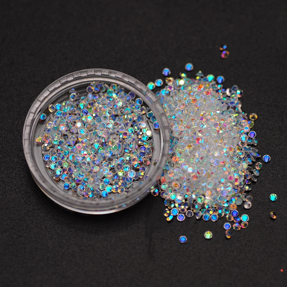 1440PCS Pixie Crystal AB Nail Art Rhinestone Flash DIY Craft Glass Stripe Jewelry Making Stone Beads 240625