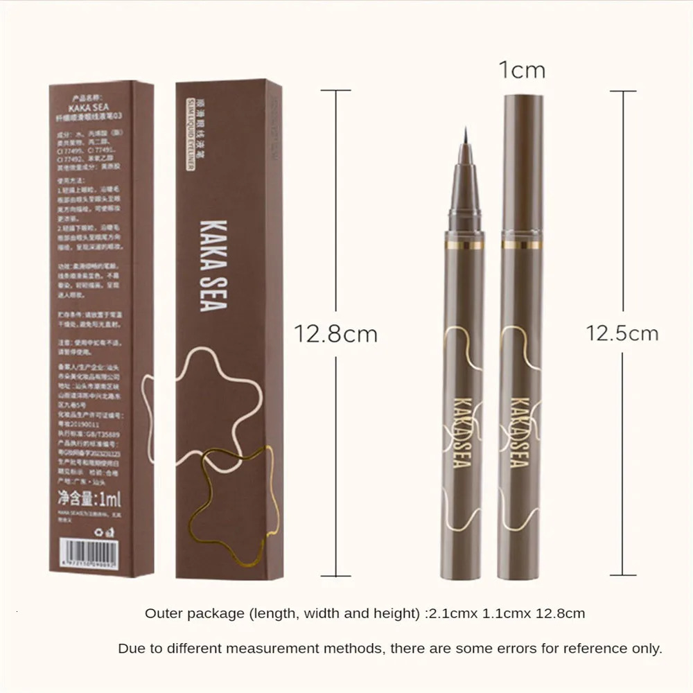 Ultra-fine Silky Eyeliner Quick-drying Eyeliner Waterproof And Sweat-proof Fixed Eyeliner Natural Long-lasting Eyes Makeup 240626