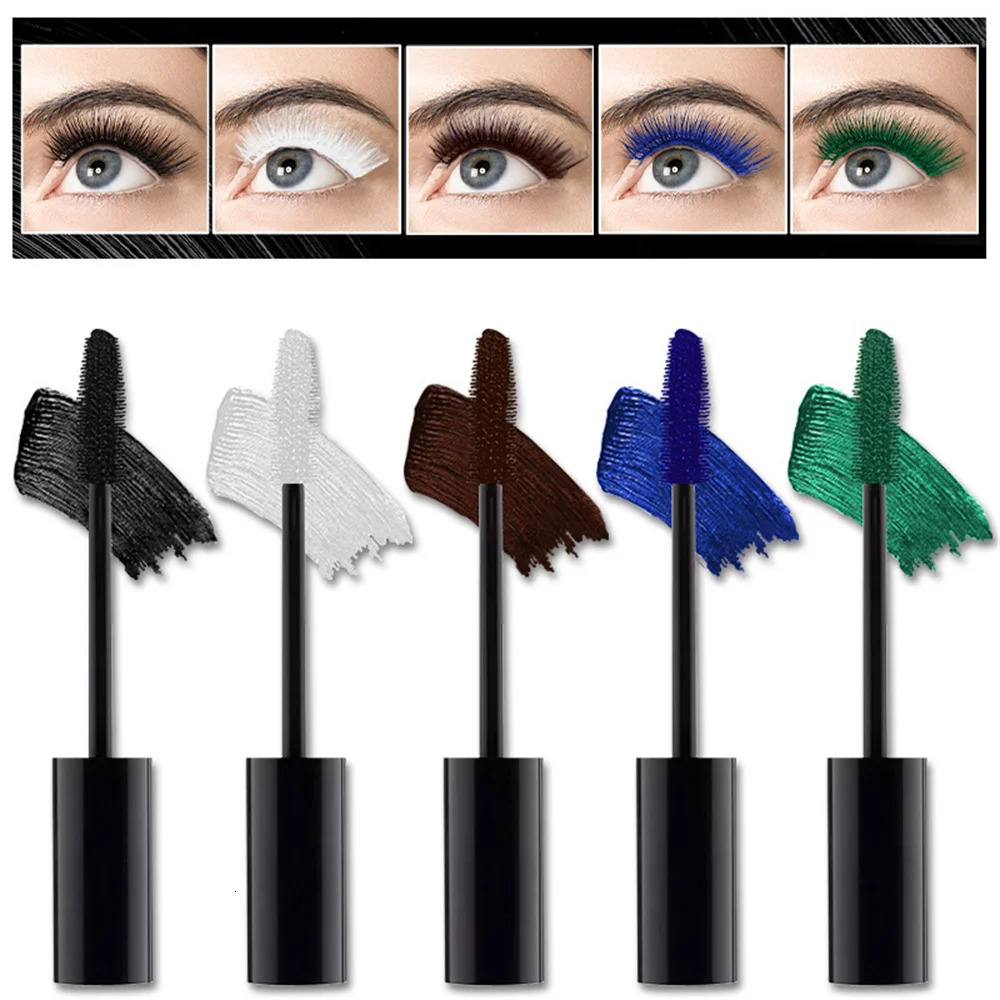 1Pcs Waterproof Colorful Mascara Curled Lengthening Eyelash Anti Smudging Eyelash Cream Eye BLack Lasting Eye Makeup Cosmetics 240625