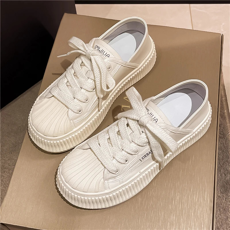 Sports Shoes Lady Round Toe Casual Female Sneakers All-Match Shallow Mouth Slip-on Fashion Womens Basket Slip On Summe 240626