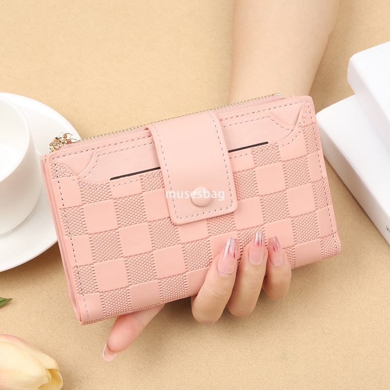 Fashionable women's designer new Korean style wallet simple and practical with multiple card slots short and compact zero wallet versatile trendy