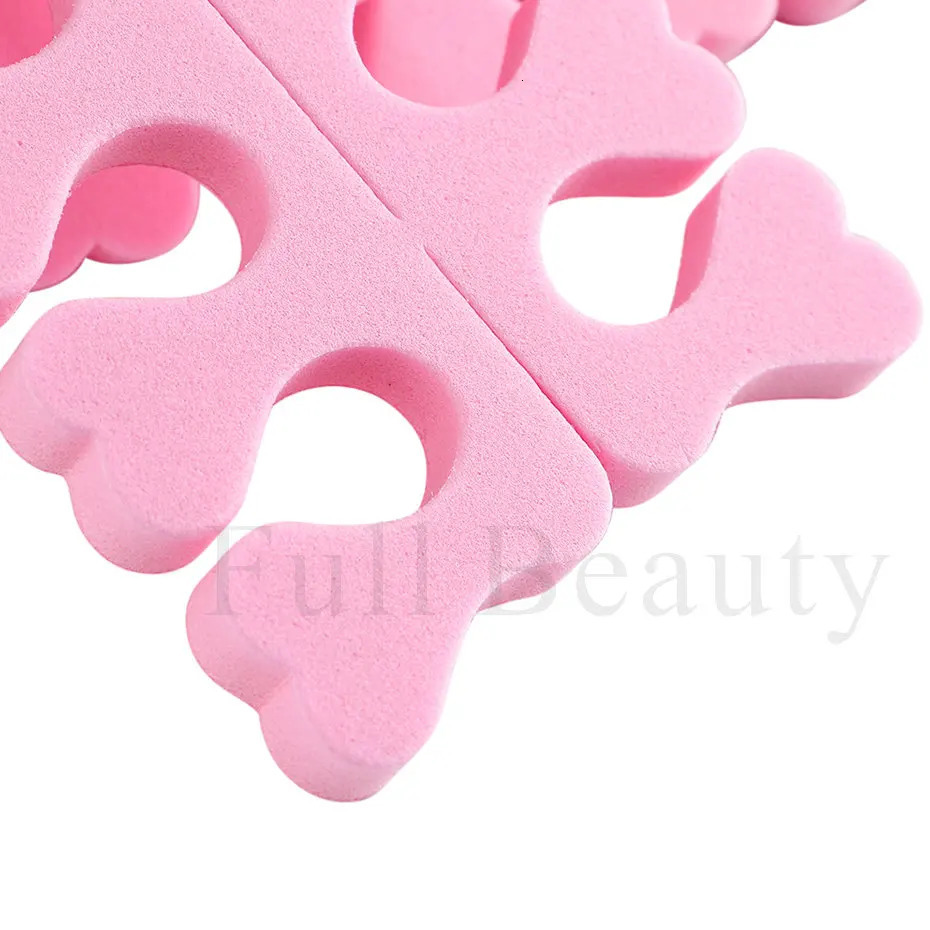 1020Pairs Pink Soft Sponge Finger Toe Separator For Nail Art Practice Manicure Pedicure Divider Holder Gel UV Polish Tools Foam 240625