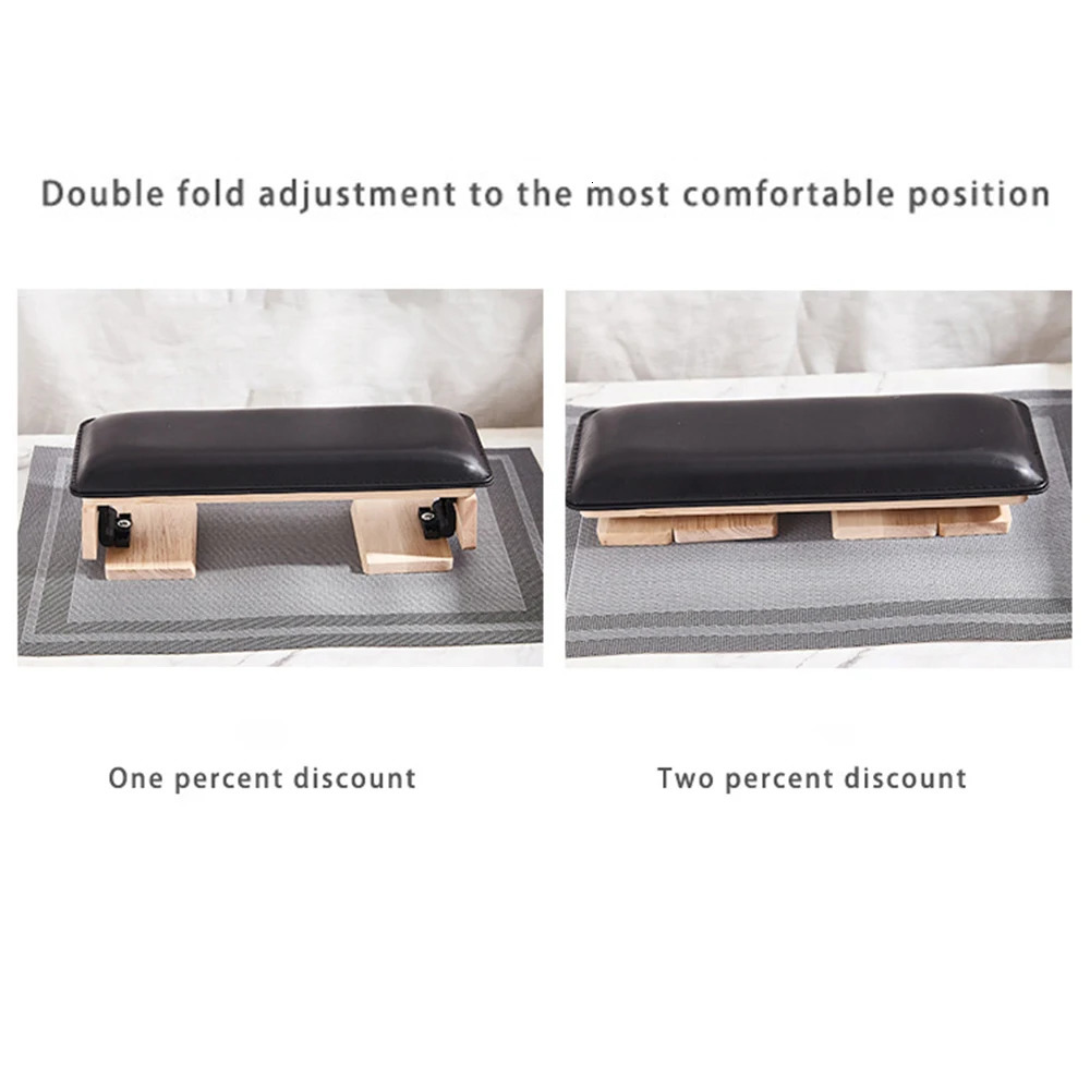 ANGNYA Double Fold Nail Hand Rest For Nails Log and PU Leather Hand Pillow Cushion Holder Stand Nail Table Manicure Arm Rests 240625
