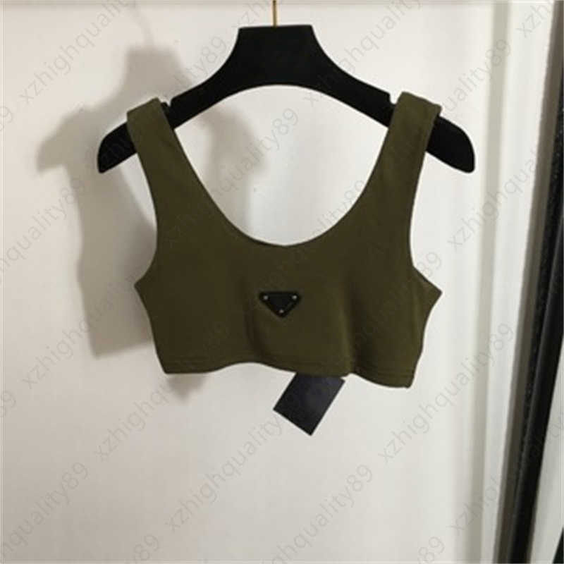 summer sports vest designer tops women tank top Classic Triangle Label Fashion Sexy Plunge Camisole vestidos womens clothing