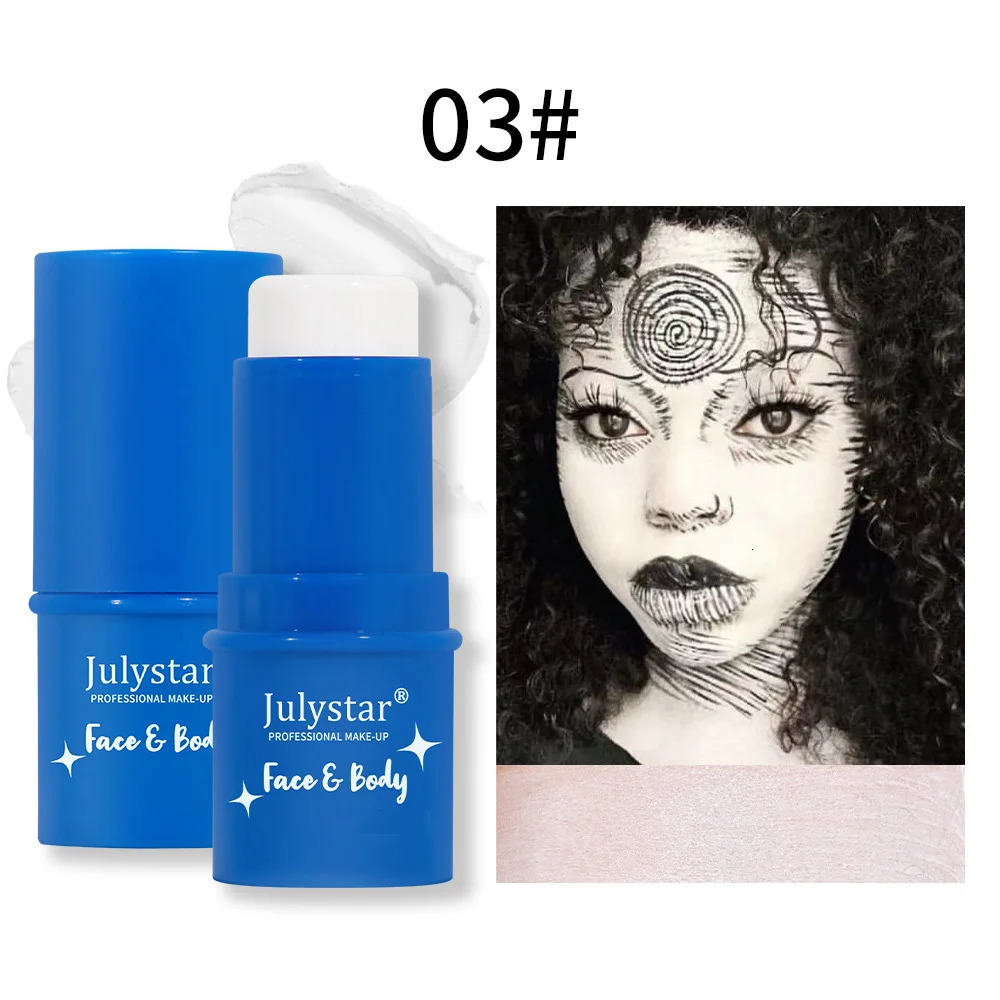Halloween Face Body Painting Stick Cream Waterproof UV Light Neon Green Purple Pink Black White Paint Cream Party Art Makeup 240709