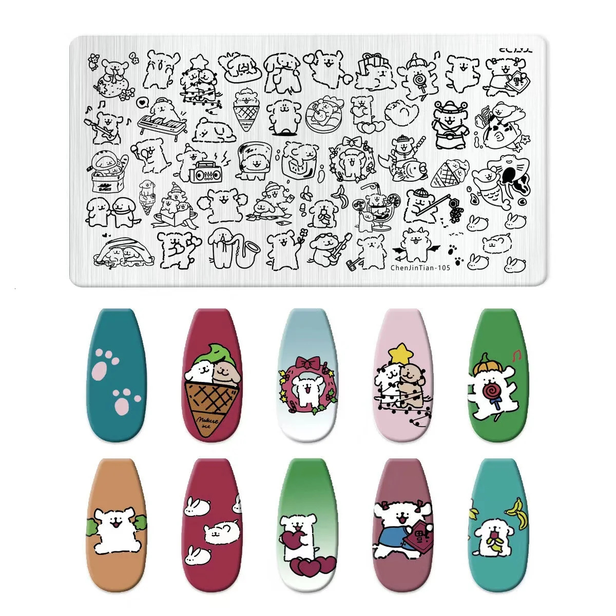 Vintage Moon Halloween Pattern Nail Stamping Board Leaf Image Stamping Printing Nail Art Template DIY Handmade Stamping Tool 240625