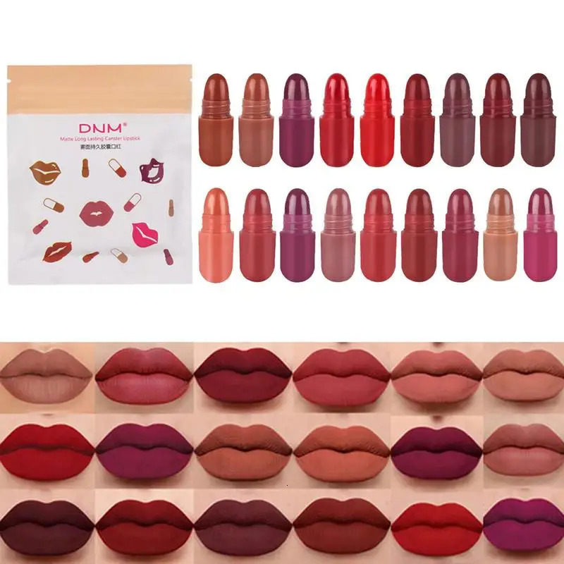 Lipstick Set 18Colors Matte No-stick Cup Long Lasting Matte Lipstick Waterproof Moisturizer Lip Glosses Makeup Velvet Beauty 240626