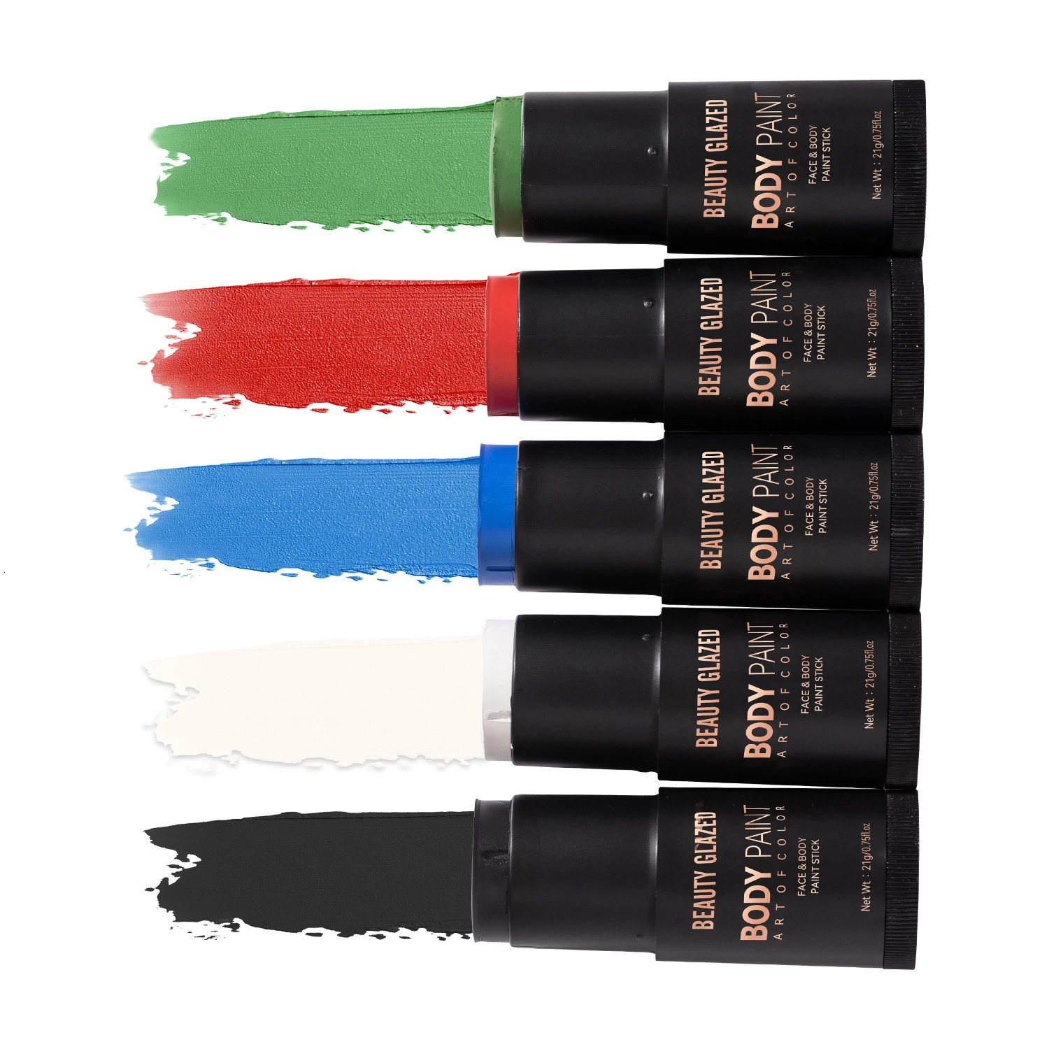 5 Colors Face Body Paint Non-ToxicProfessional Painting Kit For Party CosplaySafe For Sensitive SkinMardi Gras Makeup 240709