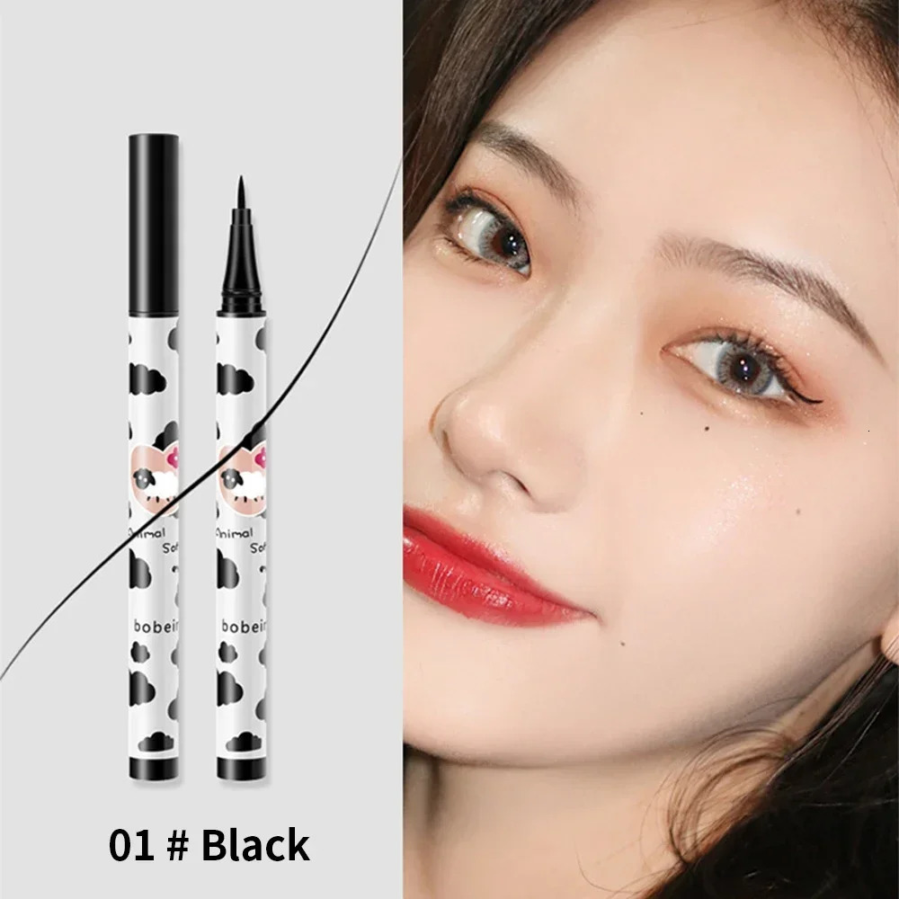 Waterproof Quick Dry Liquid Eyeliner Lying Silkworm Eyelash Pen Long-lasting Black Brown Eyeliner Pencil Beauty Eyes Makeup Tool 240625