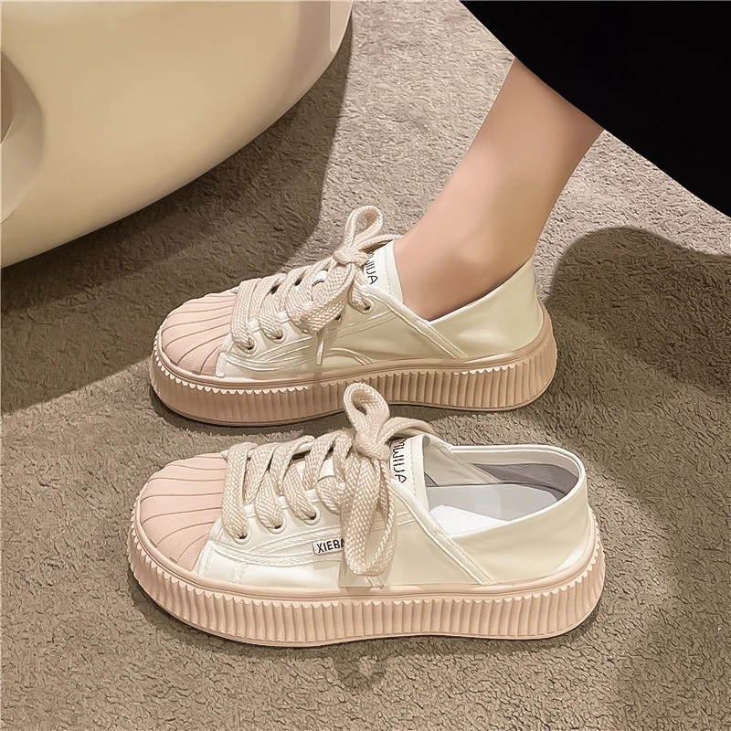 Sports Shoes Lady Round Toe Casual Female Sneakers All-Match Shallow Mouth Slip-on Fashion Womens Basket Slip On Summe 240626