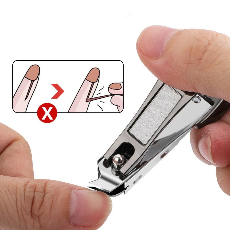 Nail Clippers Stainless Steel Sharpest Nail Cutter Duty Curved Edge for Adult Men Women Swing Out Nail CleanerFile 240625