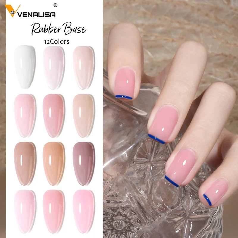 VENALISA rubber primer color nail gel polishing jelly translucent French nail camouflage soap UV LED nail gel varnish 240625
