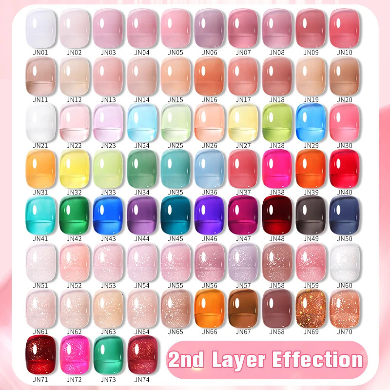 Jelly Nude gel nail polish 10ml Light Pink Peach Transparent UV Curable gel Varnish Nail Art DIY at Home 240625