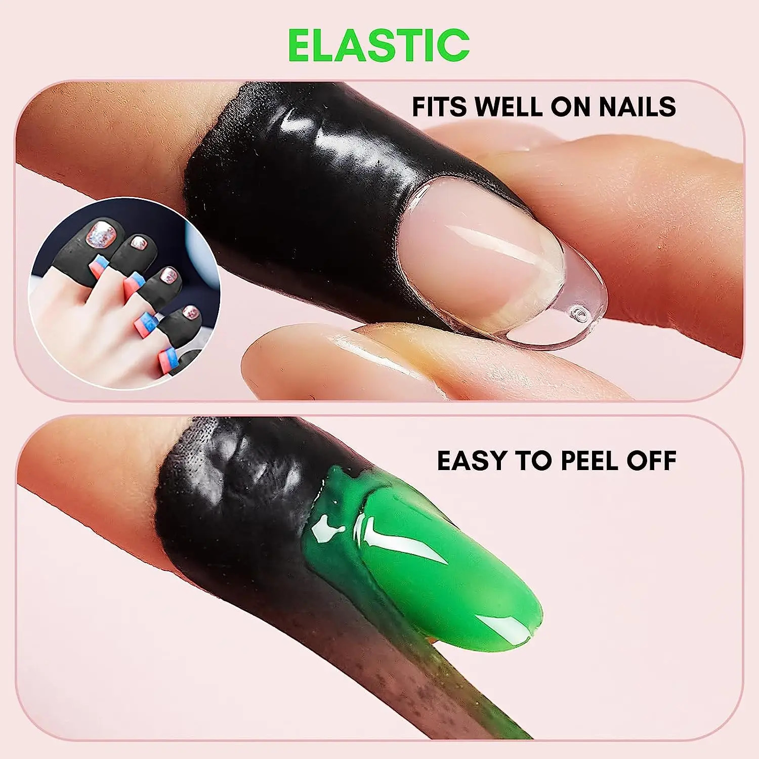 100pcs Nails Protector For Gel Nail Polish Fingers Peel Off Barrier Skin Cuticle French Stickers Painting Manicure Accessorie 240625