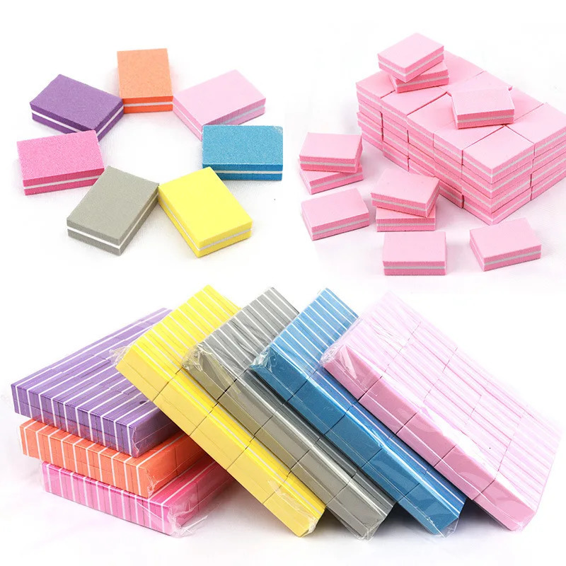 Frosted Blocks Professional Mini Nail Art Buffer Sandpaper Manicure Care File Sanding Polishing Nails File Grinding Tool 240625