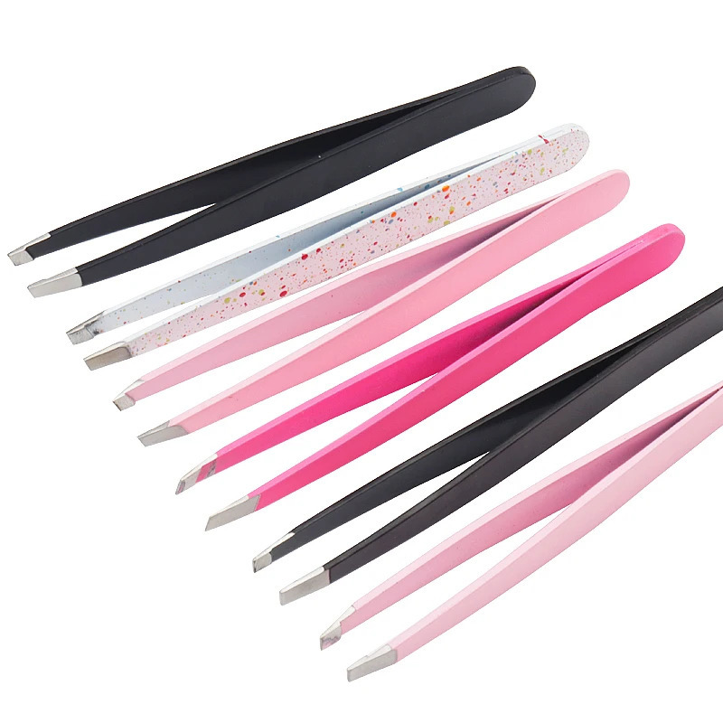 1 Pc Eyebrows Tweezers Trimmer Professional Beard Eyelash Brow Face Hair Removal Tweezer Beautfy Makeup Stainless Steel Tools 240626