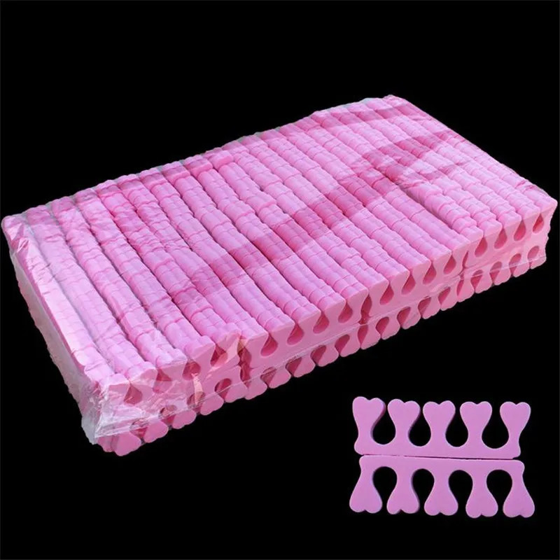 50100pcs Pink Sponge Finger Toe Separators Nail Polish Feet Care Toe Separators Manicure Pedicure Nail Art Tool Bulk Wholesale 240625