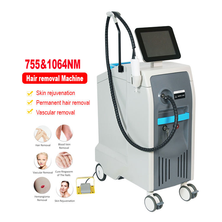Professional Cooling 1064nm 755nm Laser Hair Removal Machine Nd Yag Laser