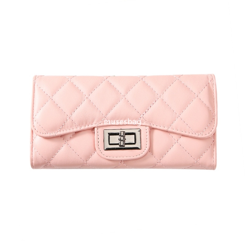 Designer Women's Fashionable and Fashionable Small Fragrant Wind Lingge Wallet Long Handheld Bag New Korean Versatile Practical Large Capacity Ph