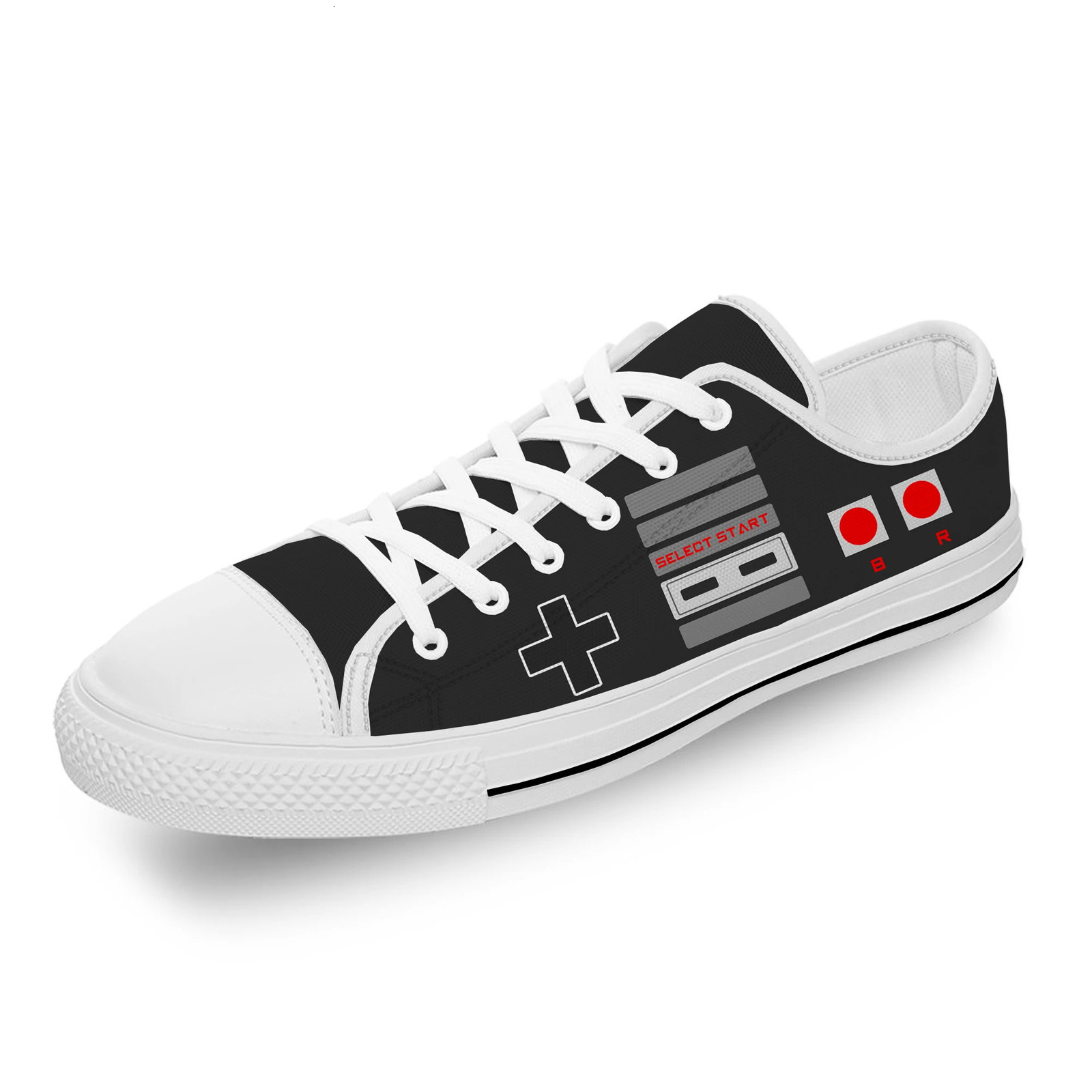 Nintendo Nes Controller Low Top Sneakers Mens Womens Casual Shoes Canvas Running Shoes 3D Print Lightweight shoe 240626