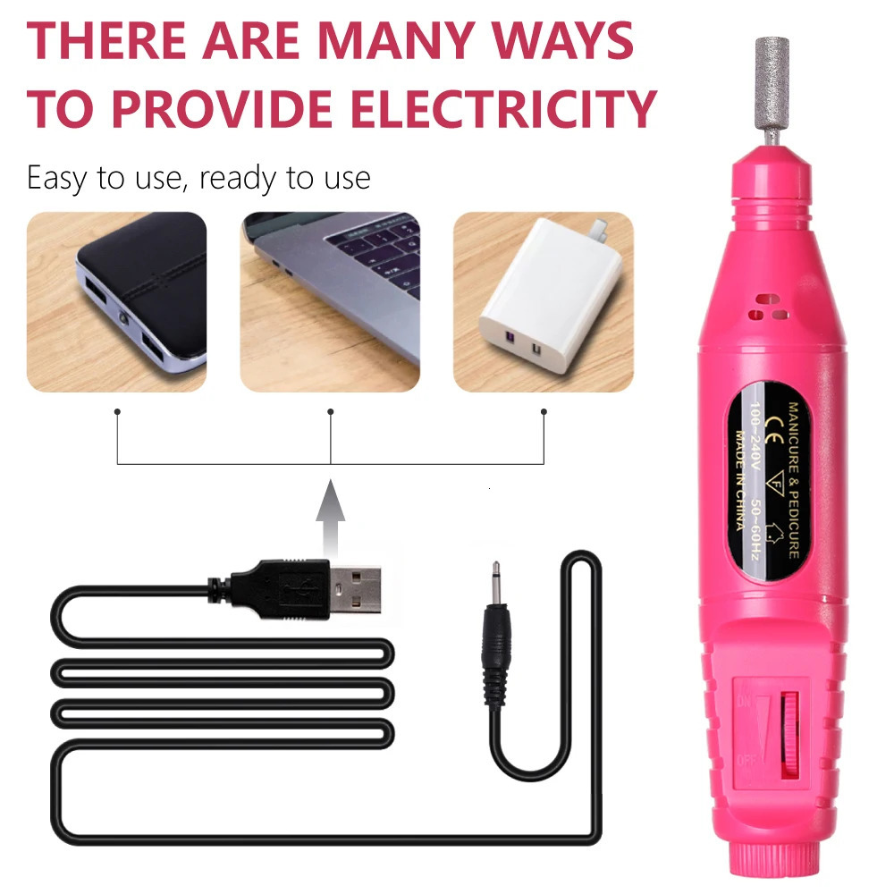 Professional Electric Nail Drill Machine Manicure Tools Pedicure Drill Set Portable Nail File Nail Drill Equipment 240625