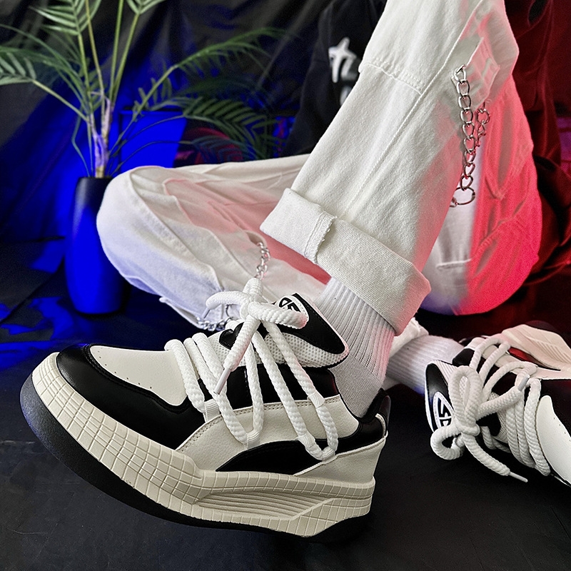 Niche design Black Warrior bread shoes men's casual new national tide brand pops shoes skateboarding shoes