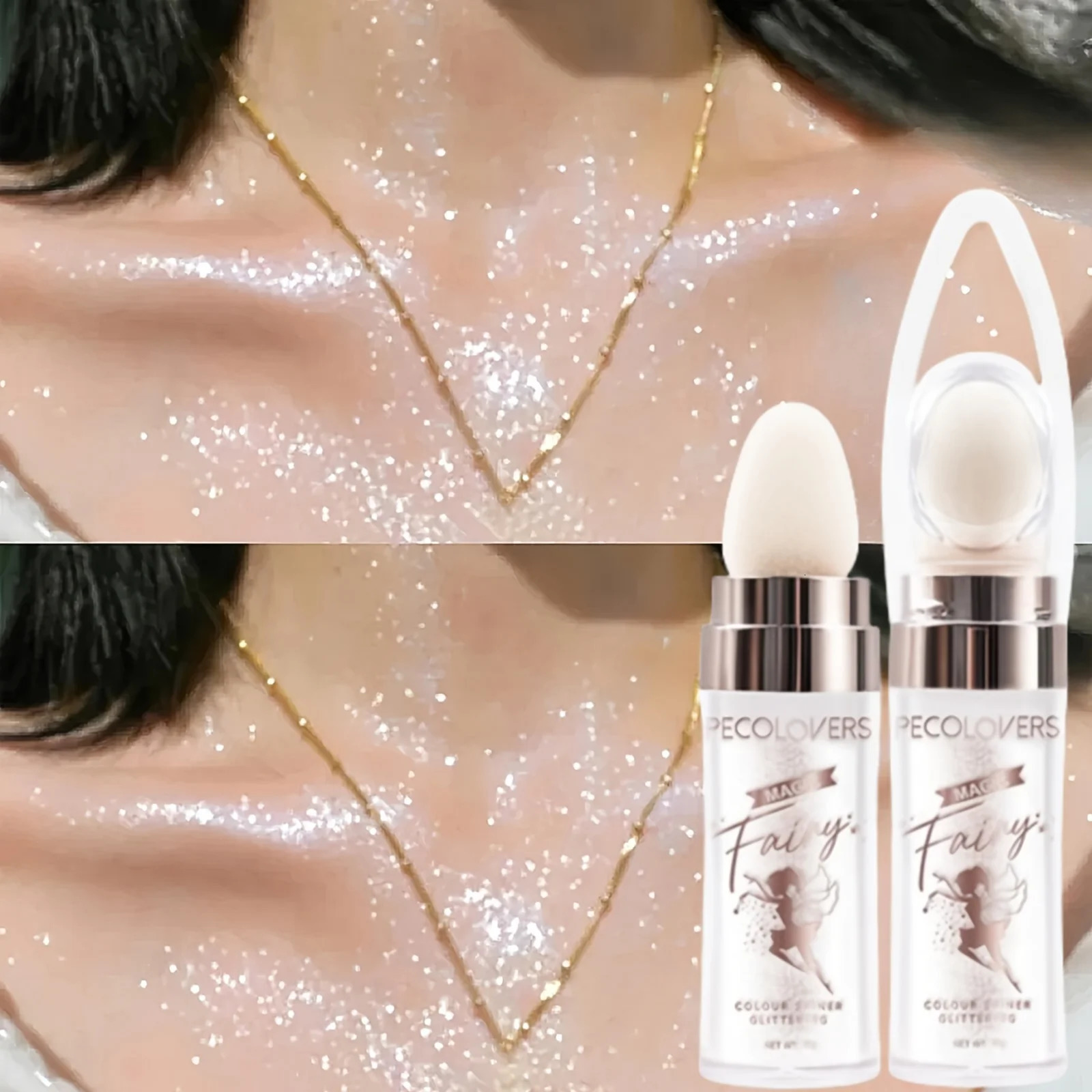 Highlighter Powder Spray Waterproof High Gloss Glitter Body Bronzer Highlight Powder Face Contour Makeup 240625