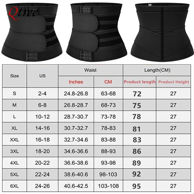 Qtree Plus Size Weight Loss Women Belly Cincher Body Shaper Corset Tummy Control Slimming Sweat Fat Burning Girdle Shapers Belt 240618