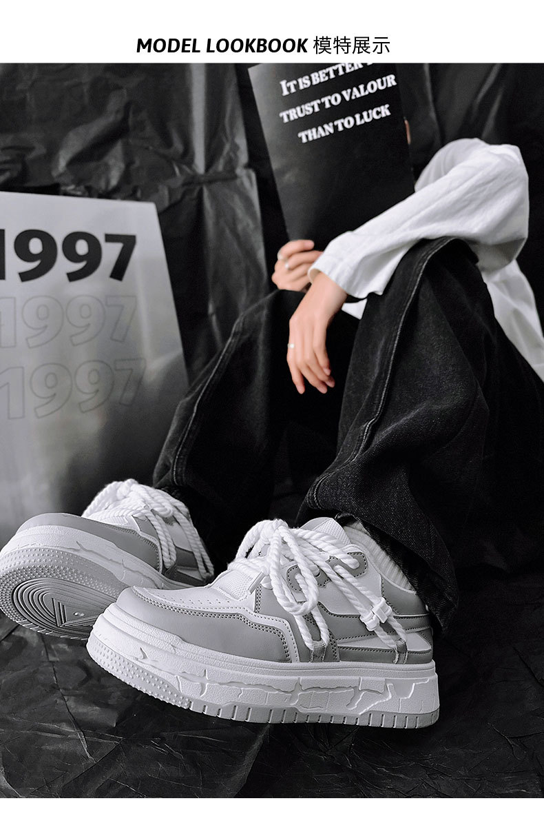 2024 new men's shoes collection models low gang Hong Kong style thick bottom bread shoes canvas shoes star models beggar shoes 232