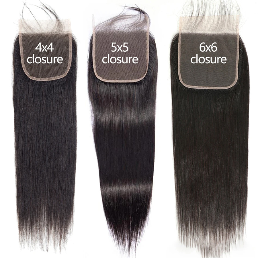 HD Silky Straight Lace Closure Top Closures Remy Human Hair 12-20inch Weave With Closure Natural Color 2x6 4x4 5x5 6x6 7x7 13x4 13x6 360 Lace Closure 