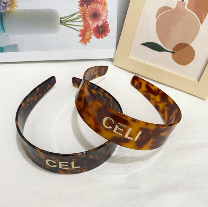 CE luxury brand Hairband resin acrylic vintage headbands fashion Japen style letters brown designer Headdress accessories