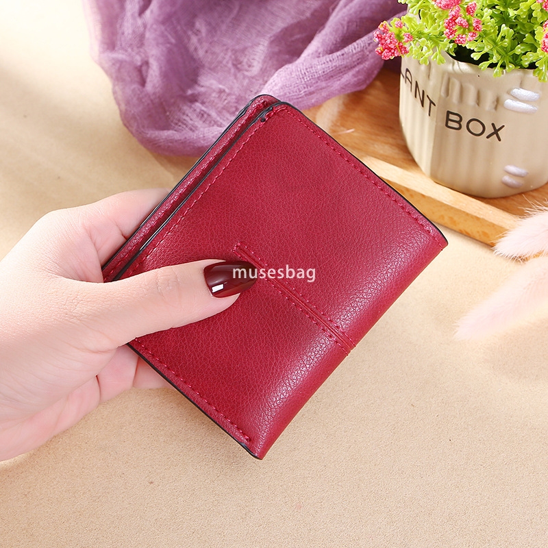 Fashionable women's designer new practical multifunctional minimalist short style westernized student minimalist wallet Korean version ultra-thin