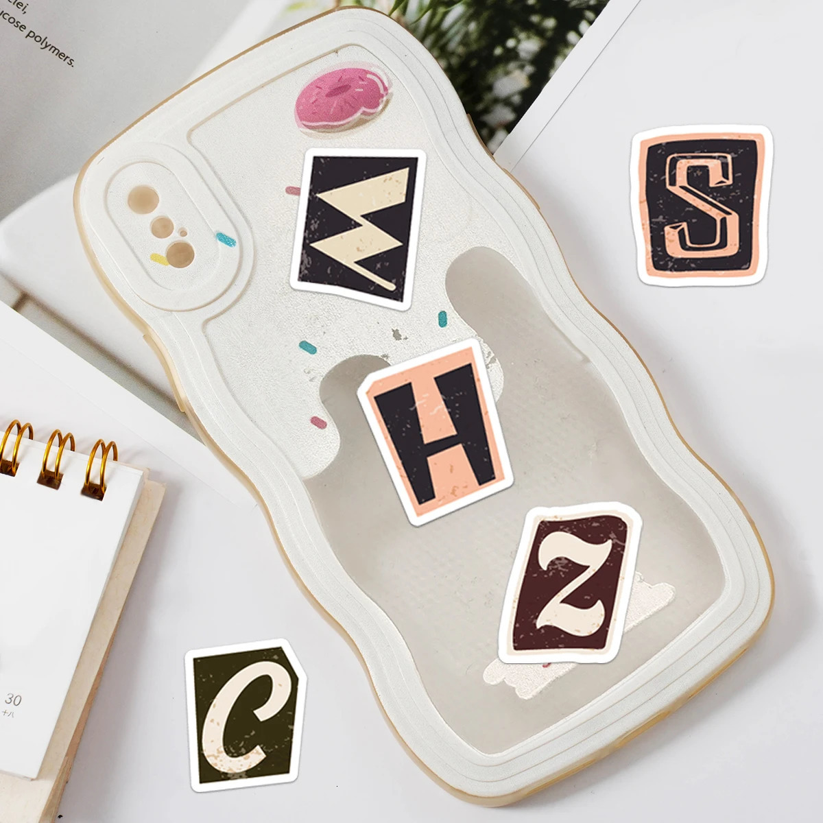 pieces of vintage colored English letter stickers for Etori Life DIY decoration student stationery diary diary stickers 240625