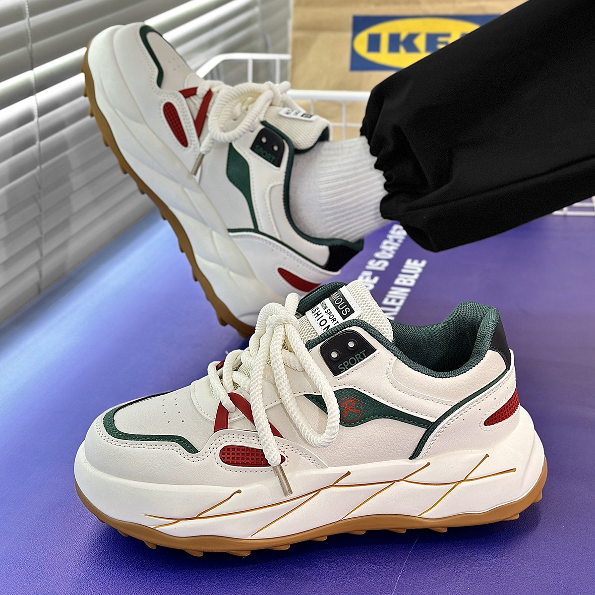 2024 Bread shoes men's casual new national tide brand pops shoes skateboarding shoes tide shoes beige
