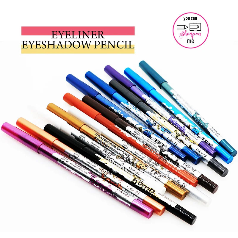 Quick-Dry Eyeliner Pencil Long Lasting Waterproof Eye Liner Pen Fashion Colorful Liquid Eyeliner Shiny Cosmetic 240625